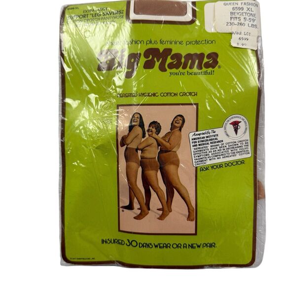 Vintage Lot Pantyhose Size 4X XL 14 Hose National's Big Mama Merville Roaman's - Picture 3 of 10